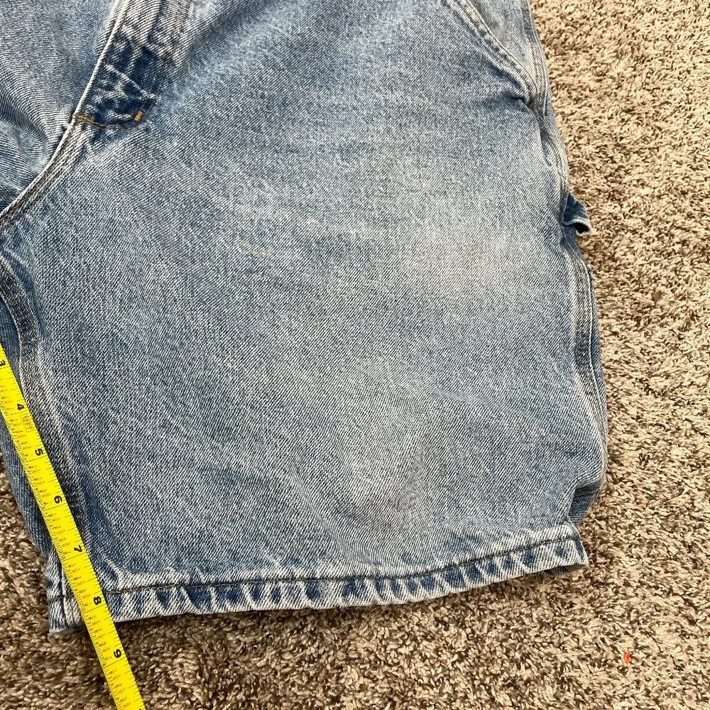 Carhartt Jean Shorts Mens 42 Carpenter B29‎ STW Denim Blue Workwear Y2K